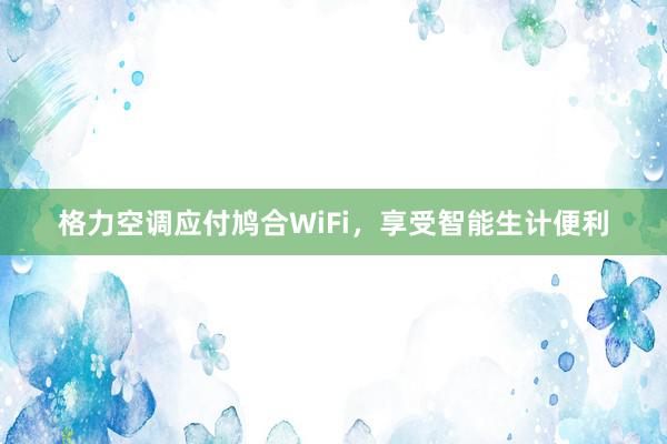 格力空调应付鸠合WiFi，享受智能生计便利